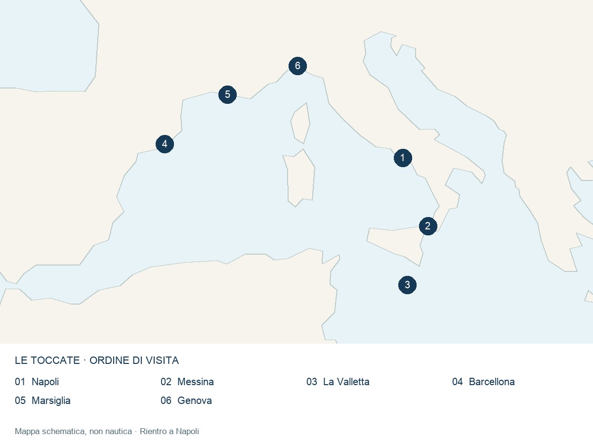 Mappa delle toccate: MEDITERRANEO OCCIDENTALE