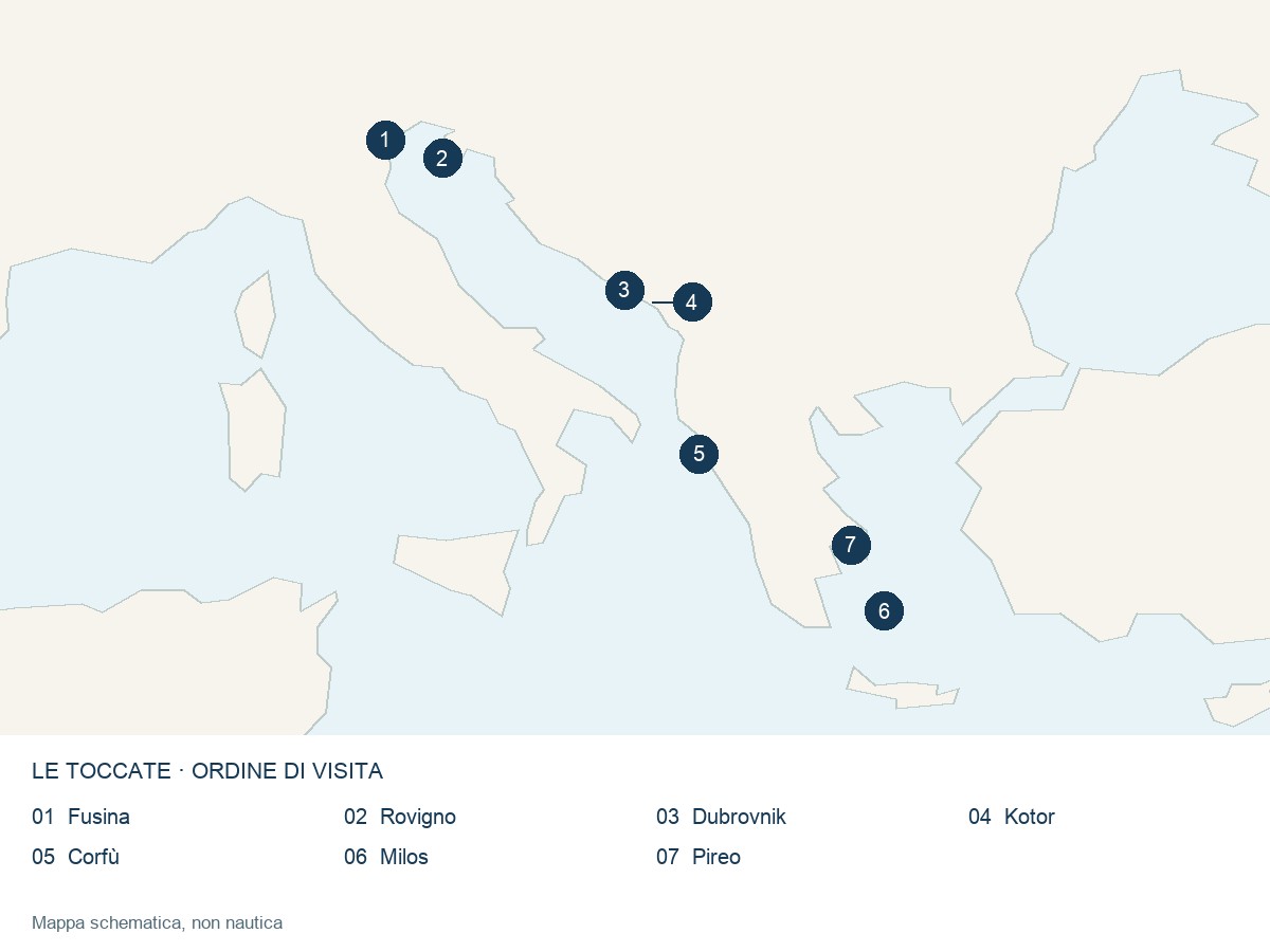 Mappa delle toccate: ADRIATICO E IONIO